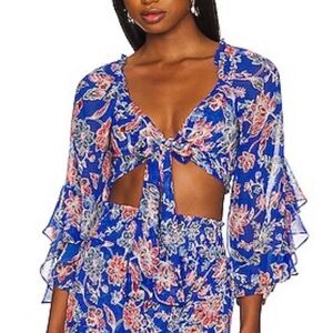 Misa Los Angeles ancora Floral TieBlouse